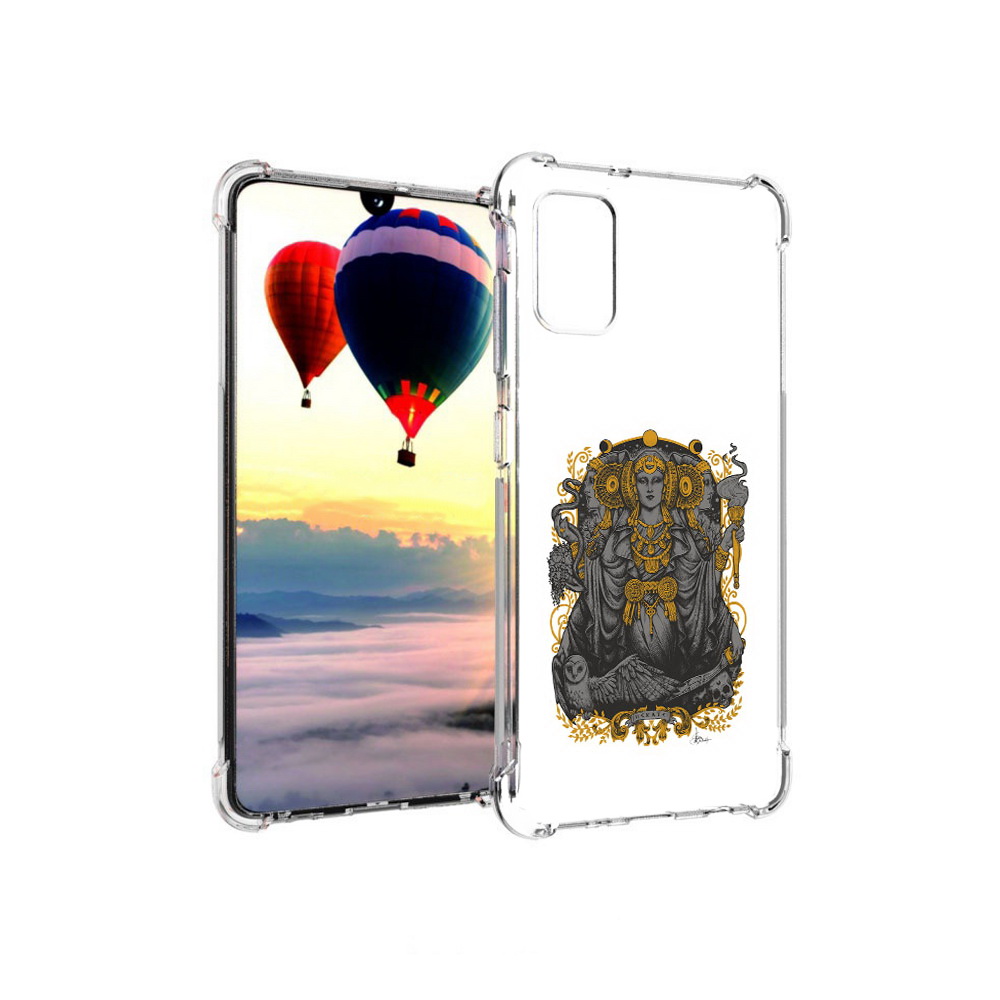 

Чехол MyPads Tocco для Samsung Galaxy A41 божество с золотыми элементами, Прозрачный, Tocco