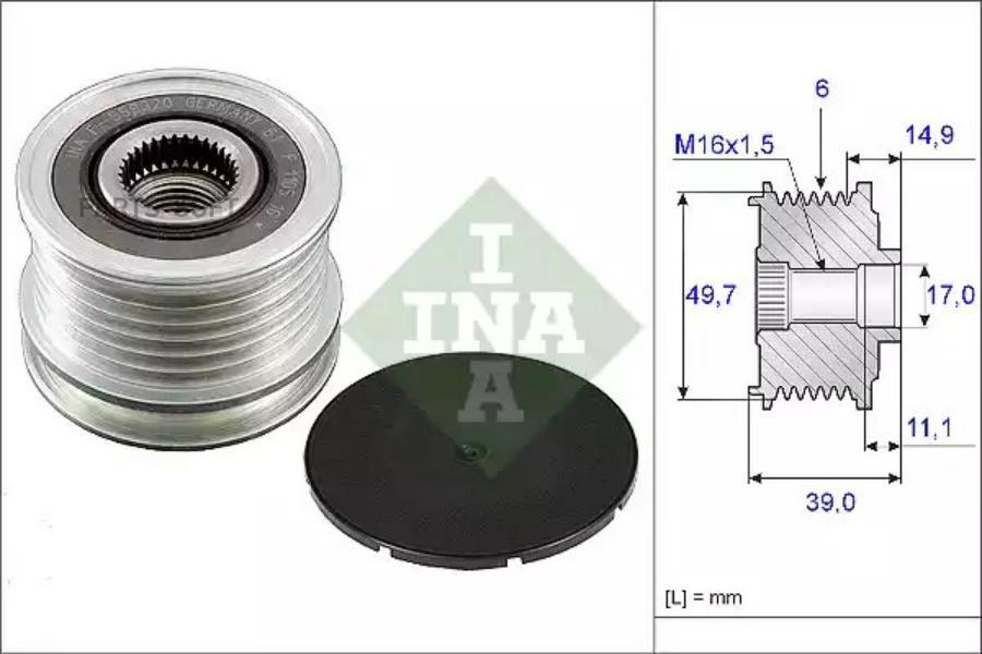 

INA Шкив генератора INA 535 0050 10