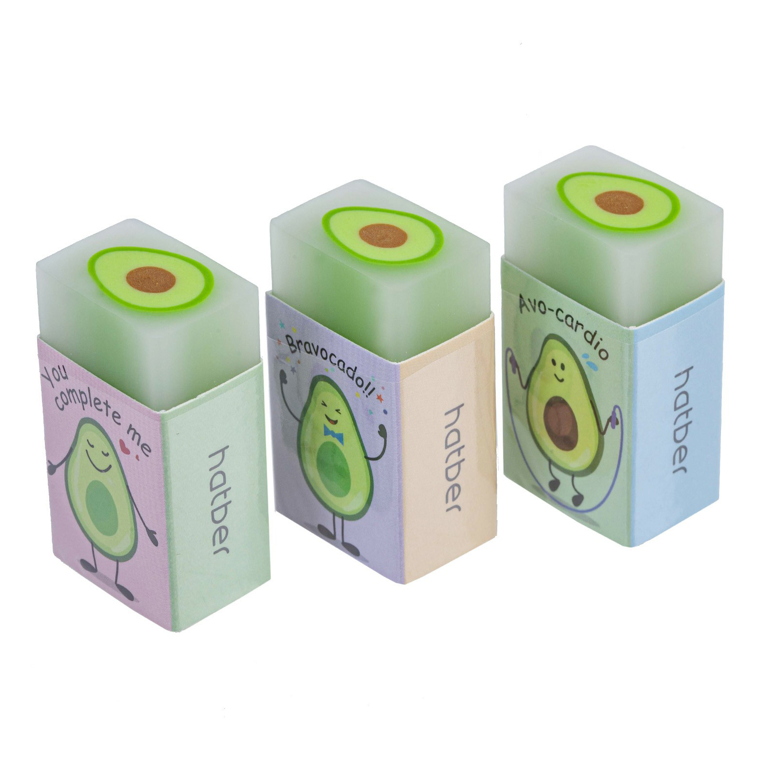 

Ластик Hatber Avocado PVC прямоугольный в ассортименте, Зеленый