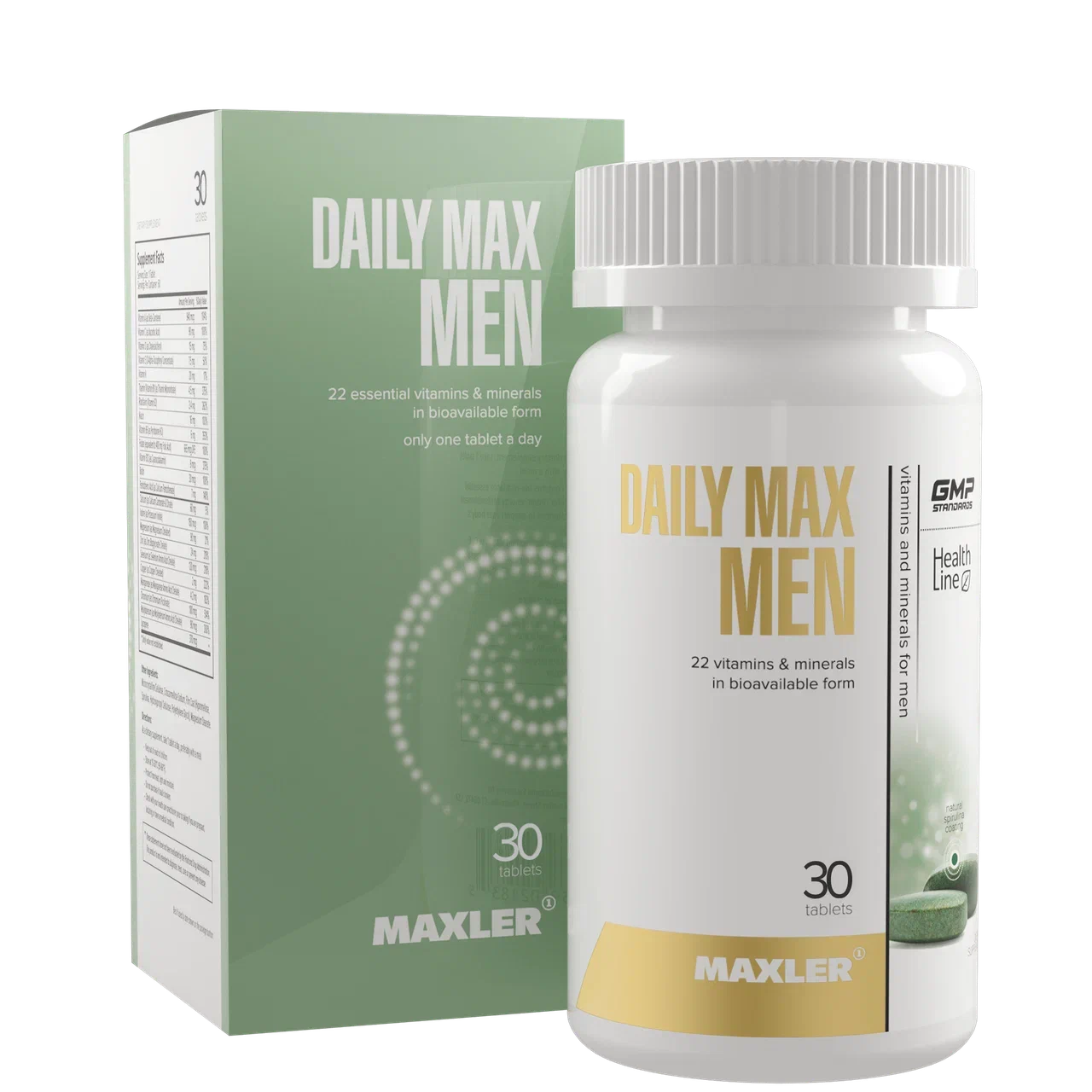 Витамины для мужчин Maxler Daily Max Men, в хелатной форме, мультивитамины, 30 таблеток