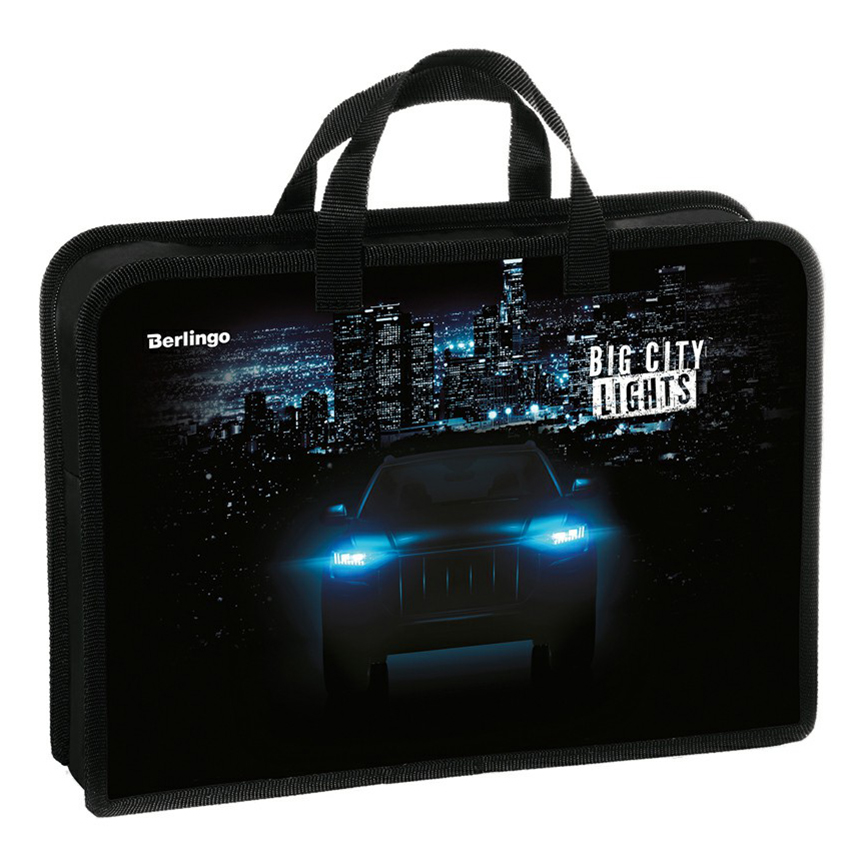 

Папка-портфель Berlingo City Lights на молнии А4+ 34 x 24 5 x 7 5 см в ассортименте, Черный