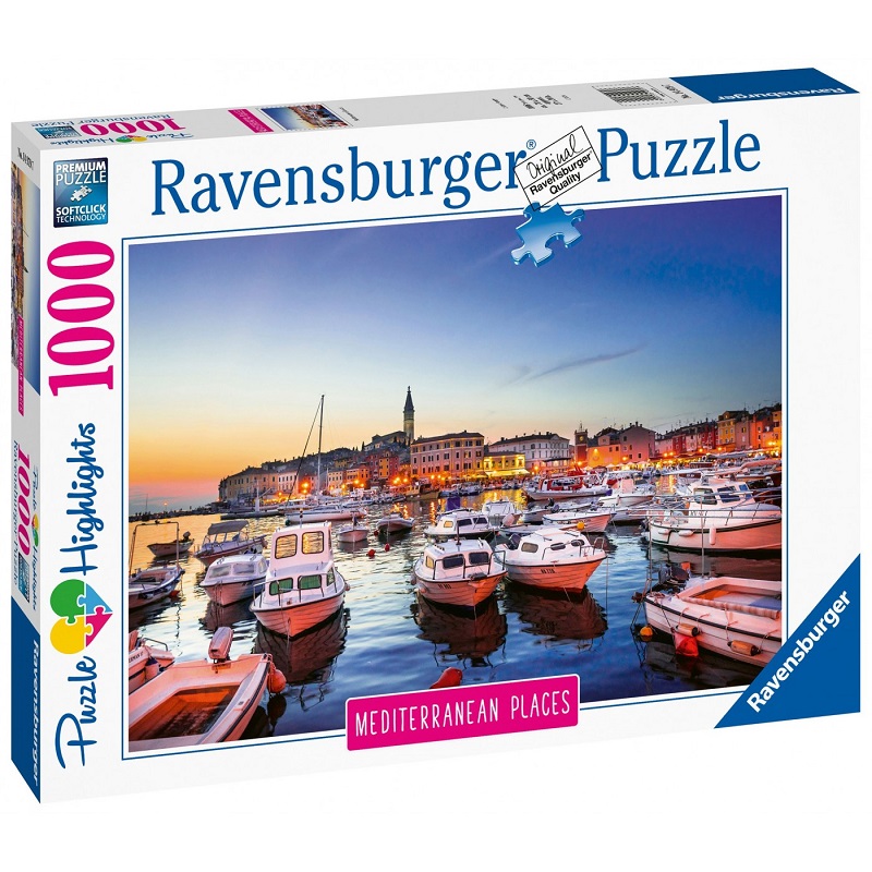 

Пазл Ravensburger 1000 Средиземноморская Хорватия. Гавань Ровиня, арт.14979