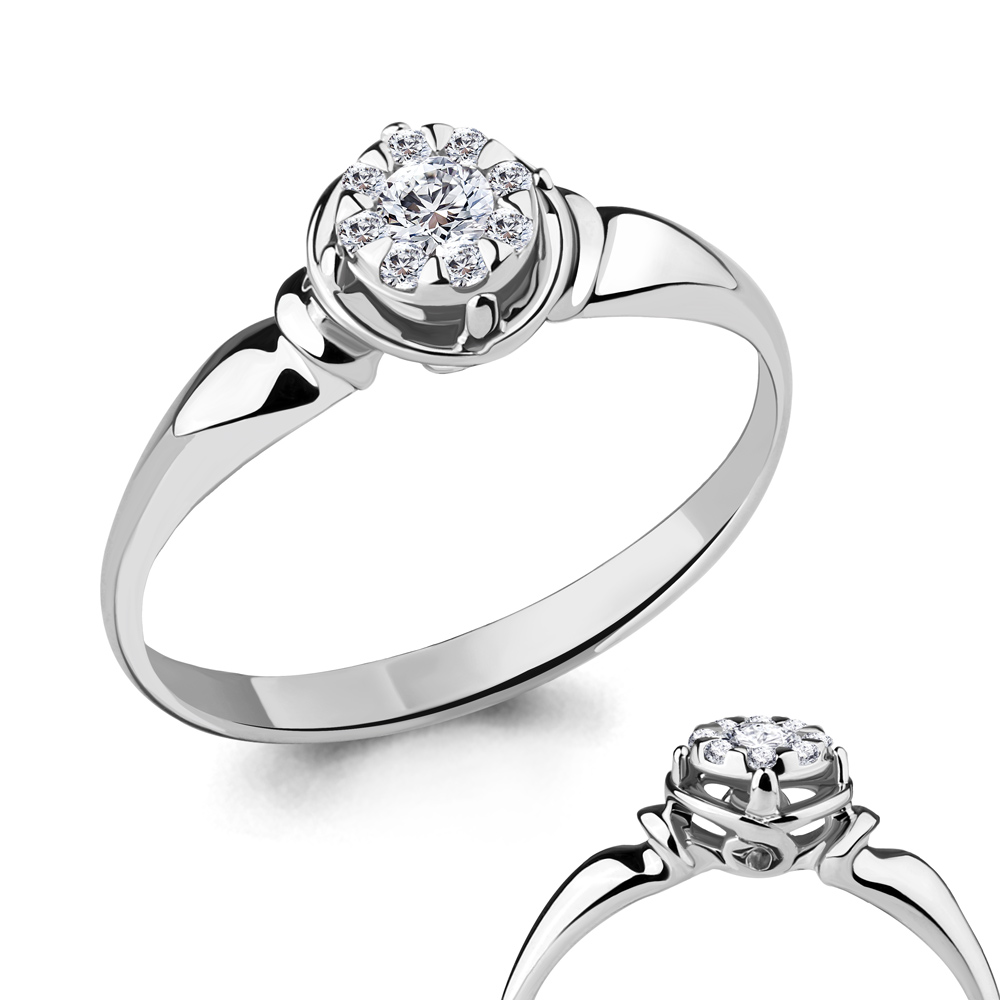 

Кольцо из белого золота с бриллиантом Aquamarine Aquamarine 963704_585_бз р, 963704_585_бз
