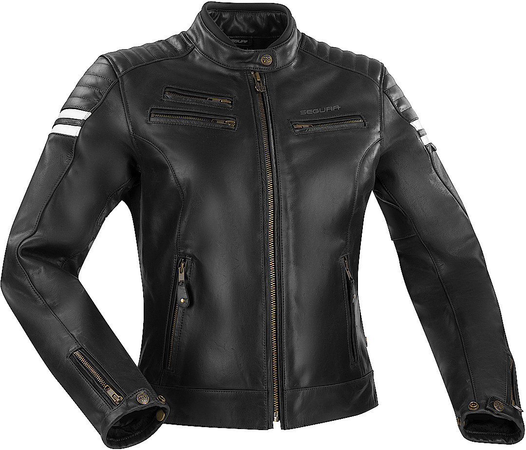

Куртка кожаная женская Segura LADY FUNKY Black/White T3, Белый;черный, LADY FUNKY