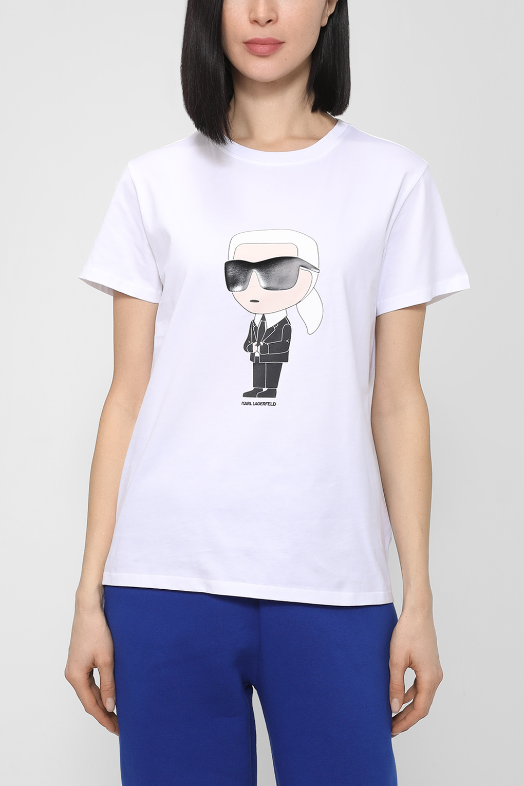 

Футболка женская Karl Lagerfeld 230W1700 белая M, Белый, 230W1700