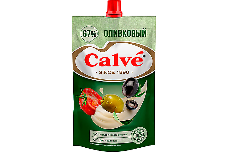 Calve, майонез Оливковый 67%, 200 г, (4шт.)
