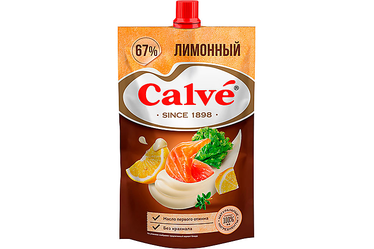 Calve, майонез Лимонный 67%, 200 г, (4шт.)