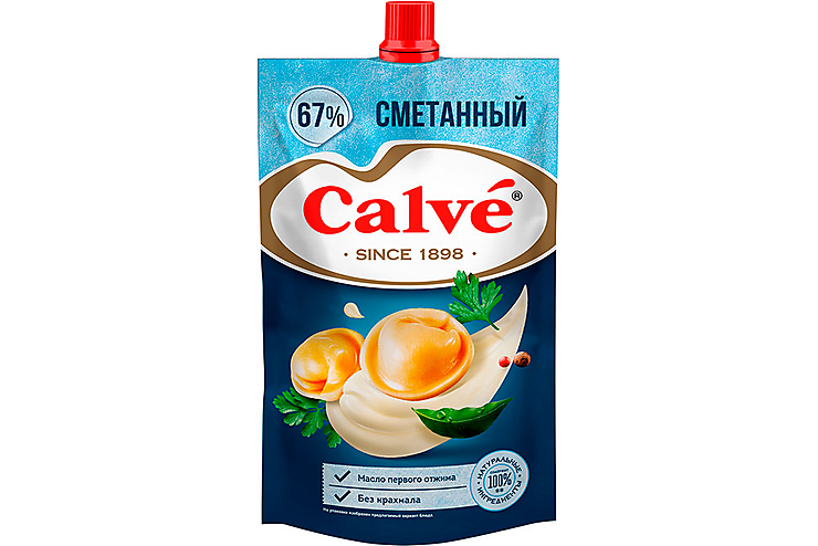 Calve, майонез Сметанный 67%, 200 г, (5шт.)
