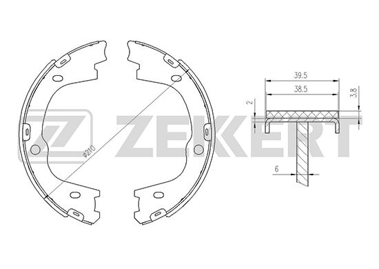 

Комплект тормозных колодок ZEKKERT BK-4437