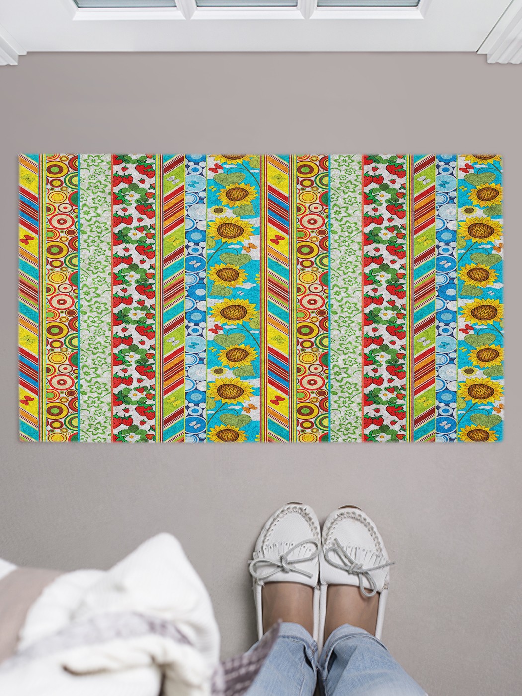 

Придверный коврик в прихожую для обуви, на резиновой основе, 75x45 см door_45222 JoyArty