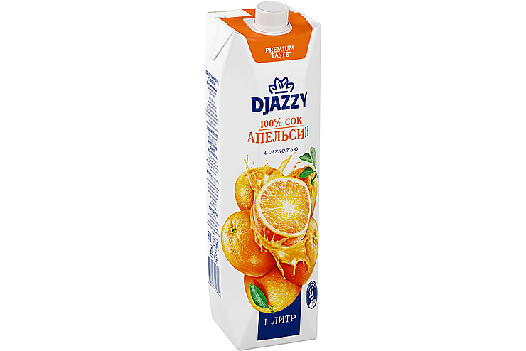Djazzy, сок Апельсин с мякотью, 1л