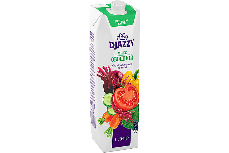 Djazzy, напиток Овощной микс, 1л, (2шт.)