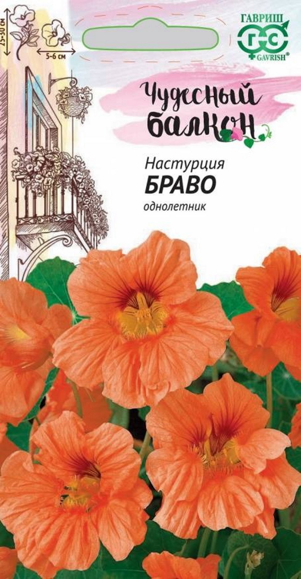 

Семена. Настурция "Браво" (вес: 1,0 г)