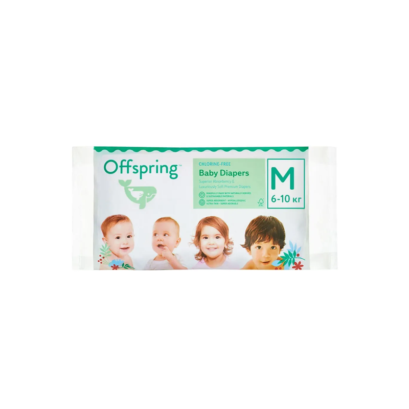 

Подгузники Offspring Travel Pack M 6-10 кг 3 шт