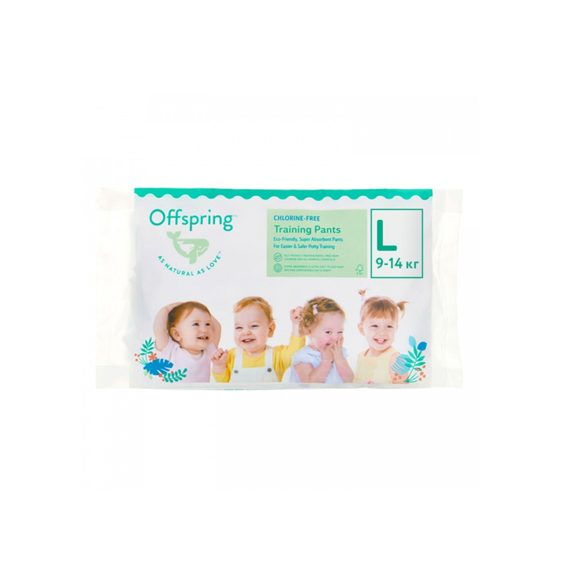 

Трусики-подгузники Offspring Travel Pack L 9-14 кг 3 шт