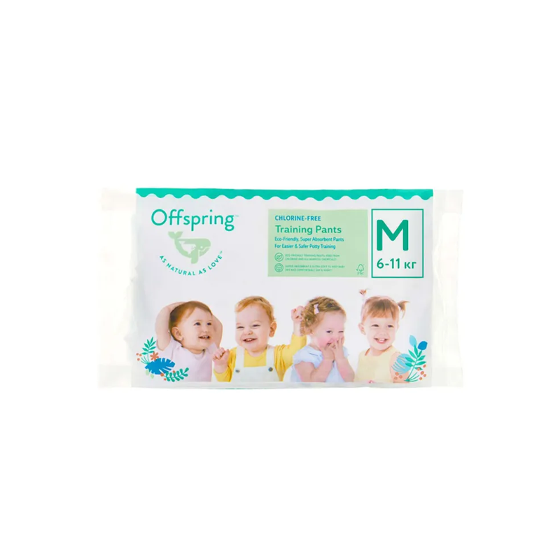 Трусики-подгузники Offspring Travel Pack M 6-11 кг 3 шт 149₽