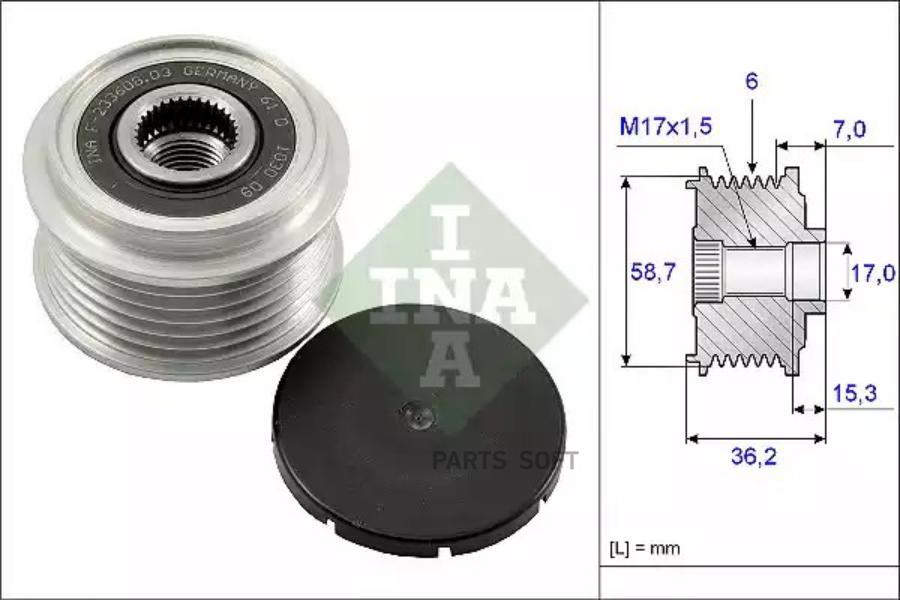 

INA Шкив генератора INA 535009810