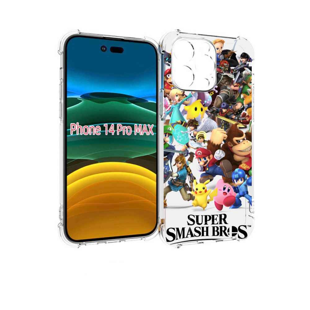 

Чехол MyPads Super Smash Bros для iPhone 14 Pro Max, Прозрачный, Tocco