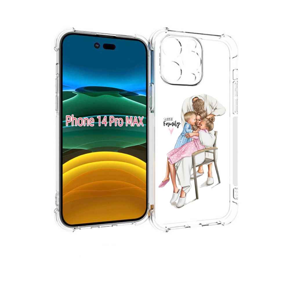 

Чехол MyPads Super-family для iPhone 14 Pro Max, Прозрачный, Tocco