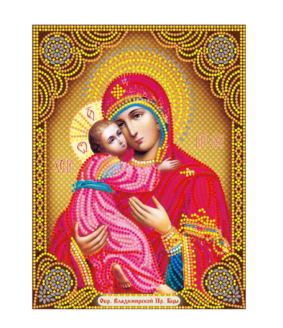 

Алмазная мозаика картина стразами Икона Божьей Матери, 40х50 см 43561 115013, Икона Божьей Матери