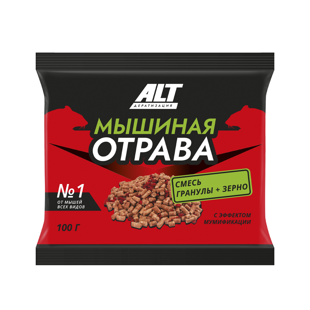 

Гранулы от грызунов ALT 4607112040960 100 г