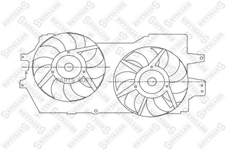 

STELLOX 2999107SX 29-99107-SX_вентилятор охлаждения! Chrysler Voyager 96 1шт