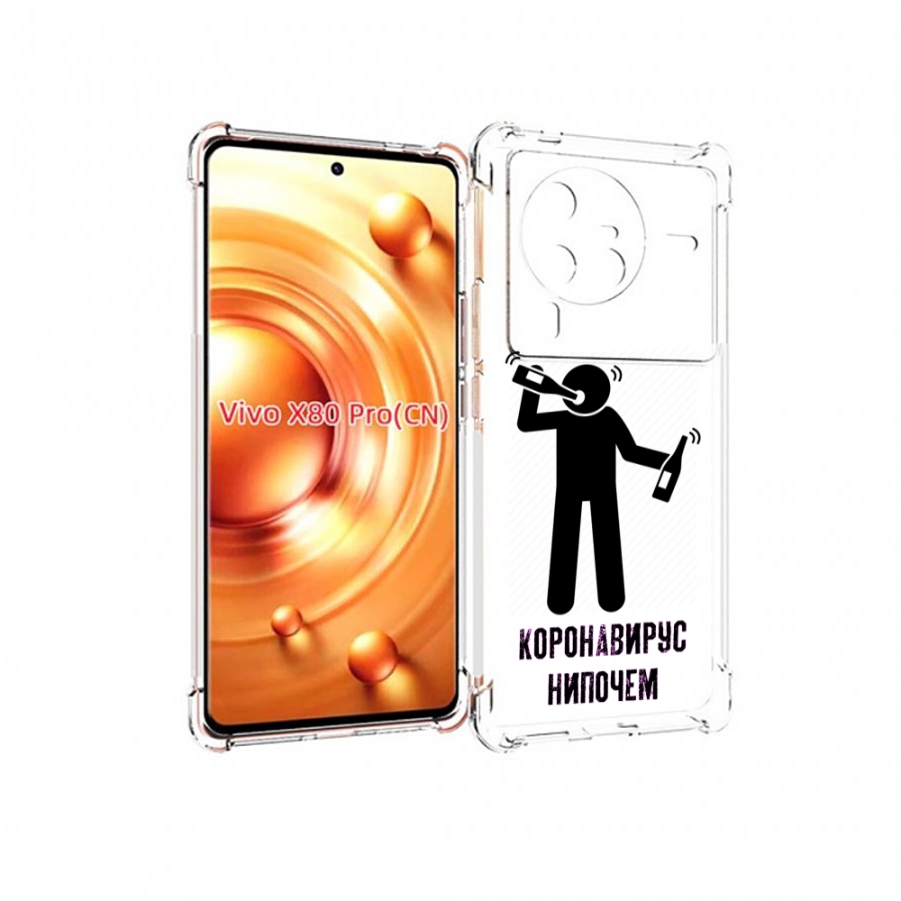 

Чехол MyPads нипочем-коронавирус для Vivo X80 Pro, Прозрачный, Tocco