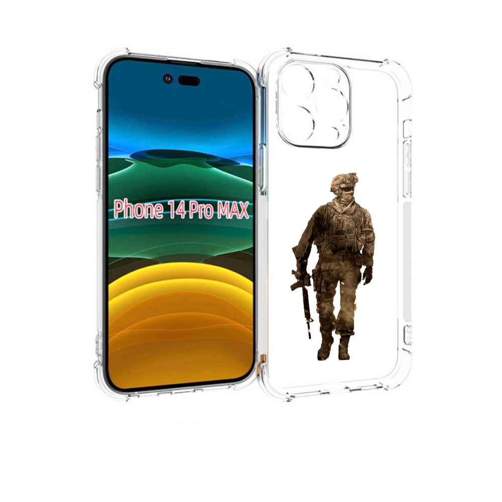 

Чехол MyPads call-of-duty мужской для iPhone 14 Pro Max, Прозрачный, Tocco
