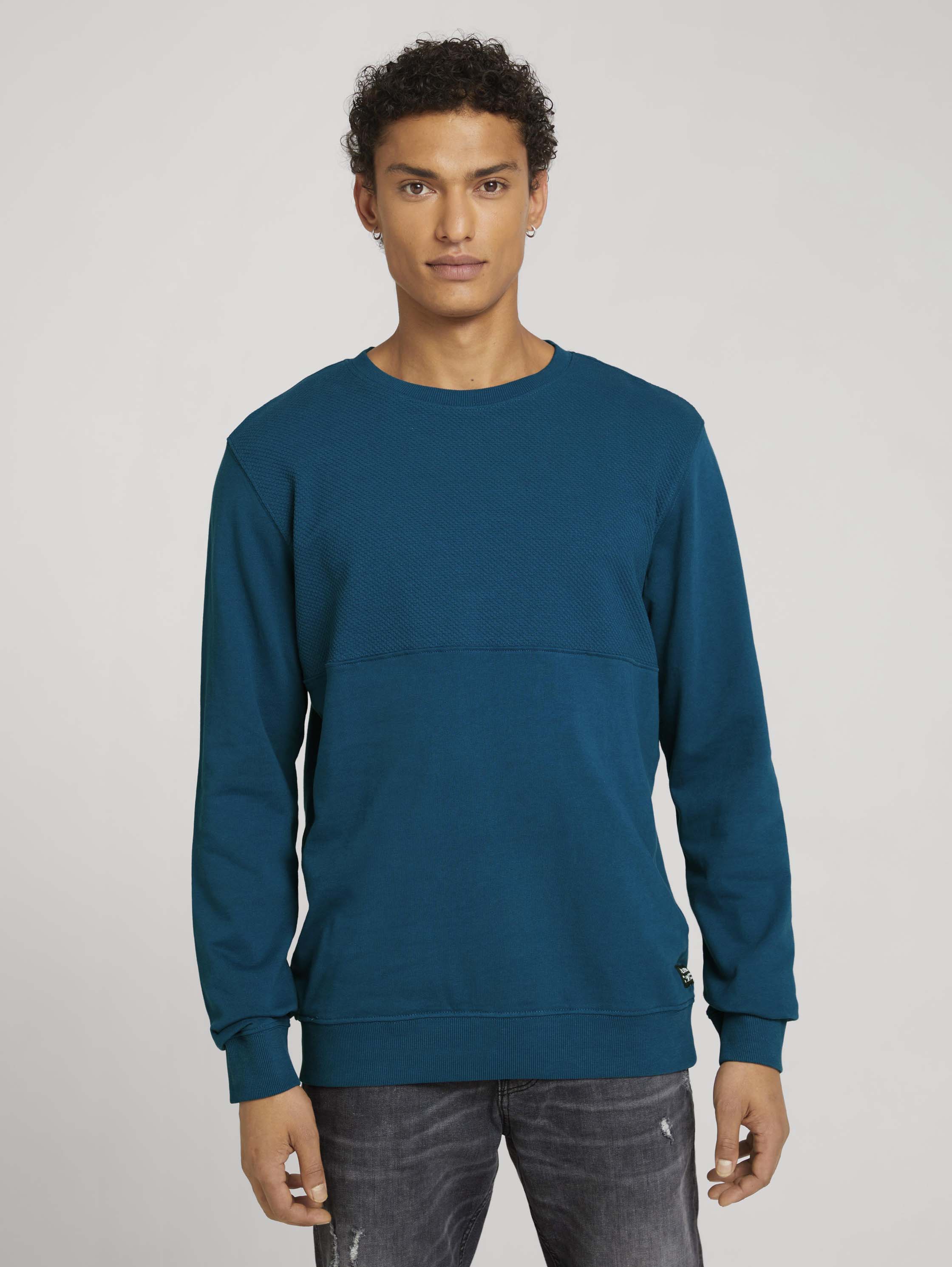 

Свитшот мужской TOM TAILOR 1028402 бирюзовый L, 1028402