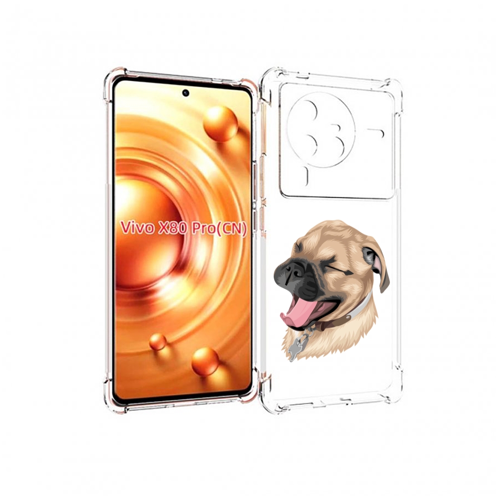 

Чехол MyPads очень-довольная-собака для Vivo X80 Pro, Прозрачный, Tocco