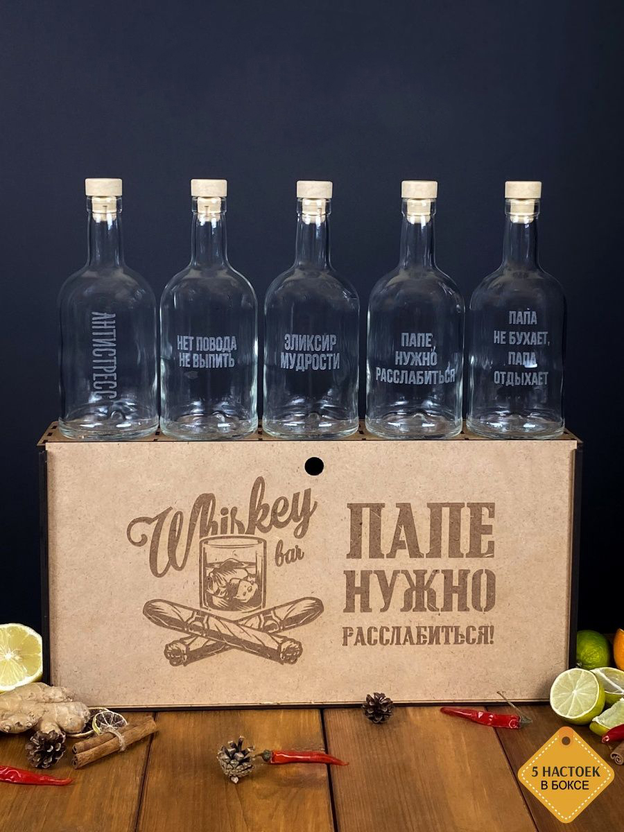 Подарочный набор настоек Подарок и точка Подарок Папе нужно расслабиться