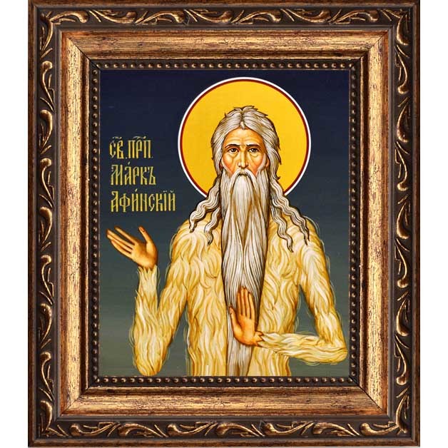 

Марк Афинский, Фракийский Преподобный. Икона на холсте.