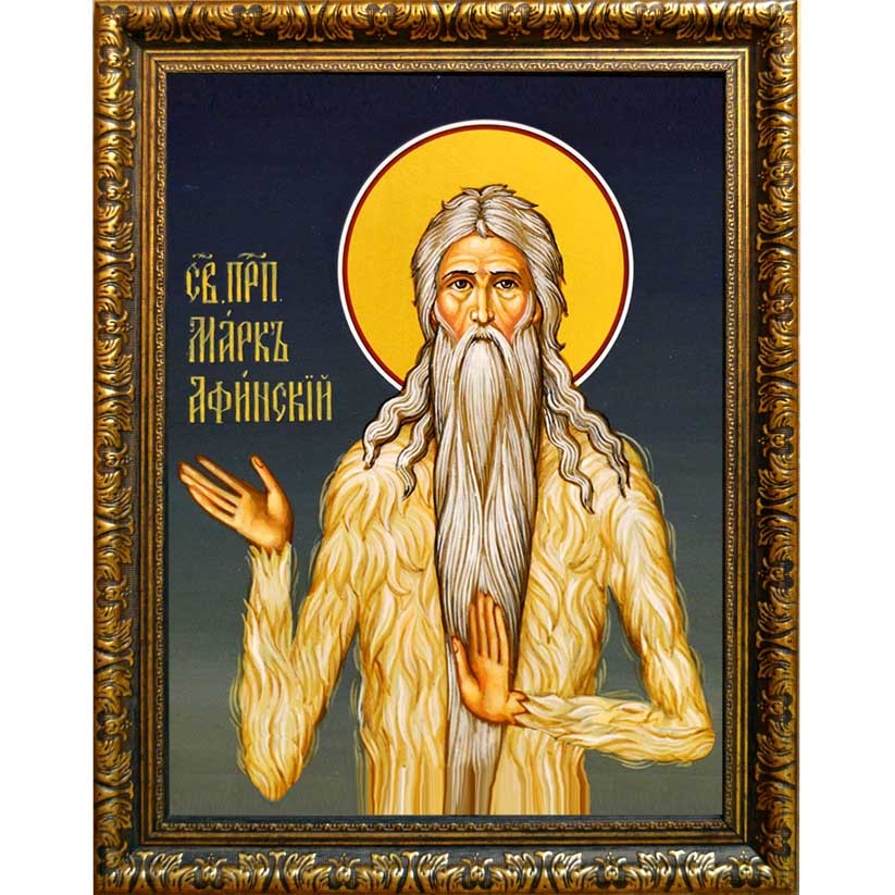 

Марк Афинский, Фракийский Преподобный. Икона на холсте.