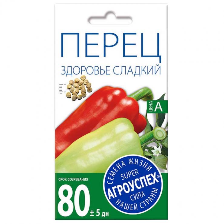 

Семена перец Здоровье 0,3г Агроуспех (10 шт.)