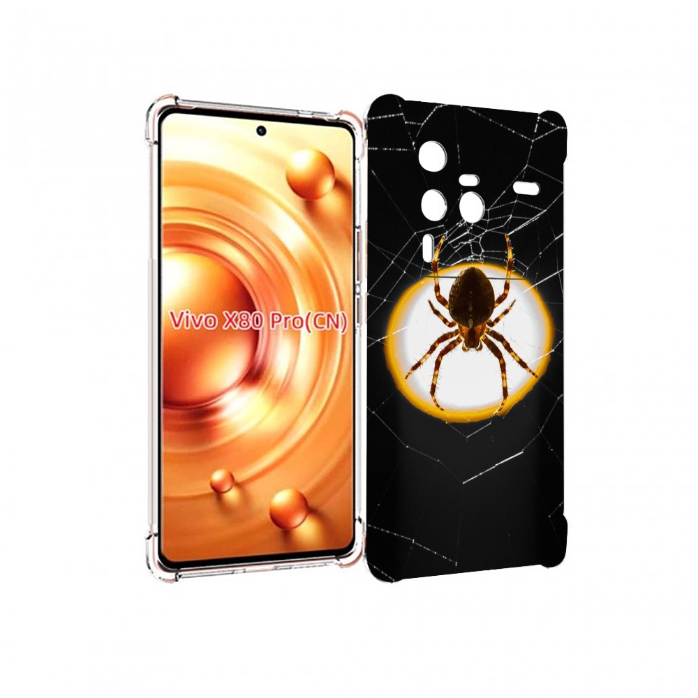 Чехол MyPads паук-с-паутинкой для Vivo X80 Pro