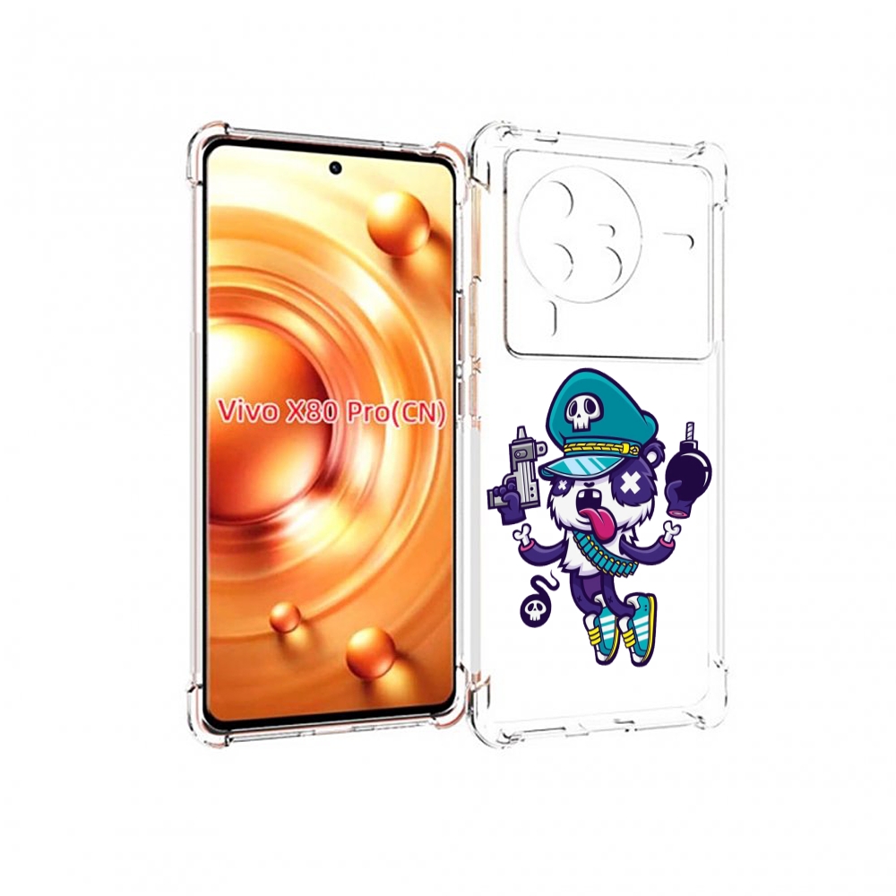 

Чехол MyPads персонаж с пистолетом и бомбочкой для Vivo X80 Pro, Прозрачный, Tocco
