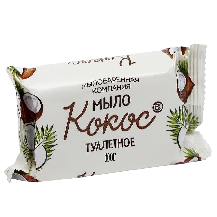 

Туалетное мыло МК "Кокос" в цветной обертке, 100 г