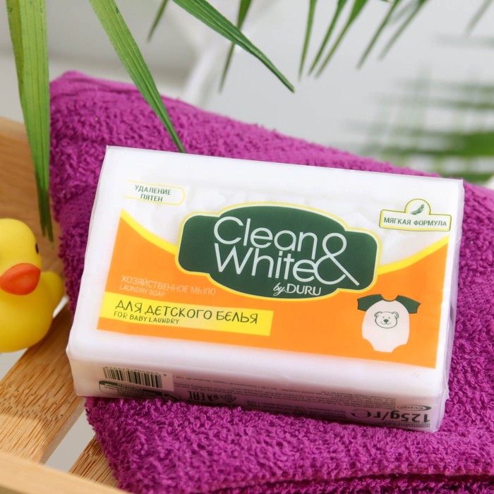 

Мыло хозяйственное DURU CLEAN&WHITE детское, 125 г