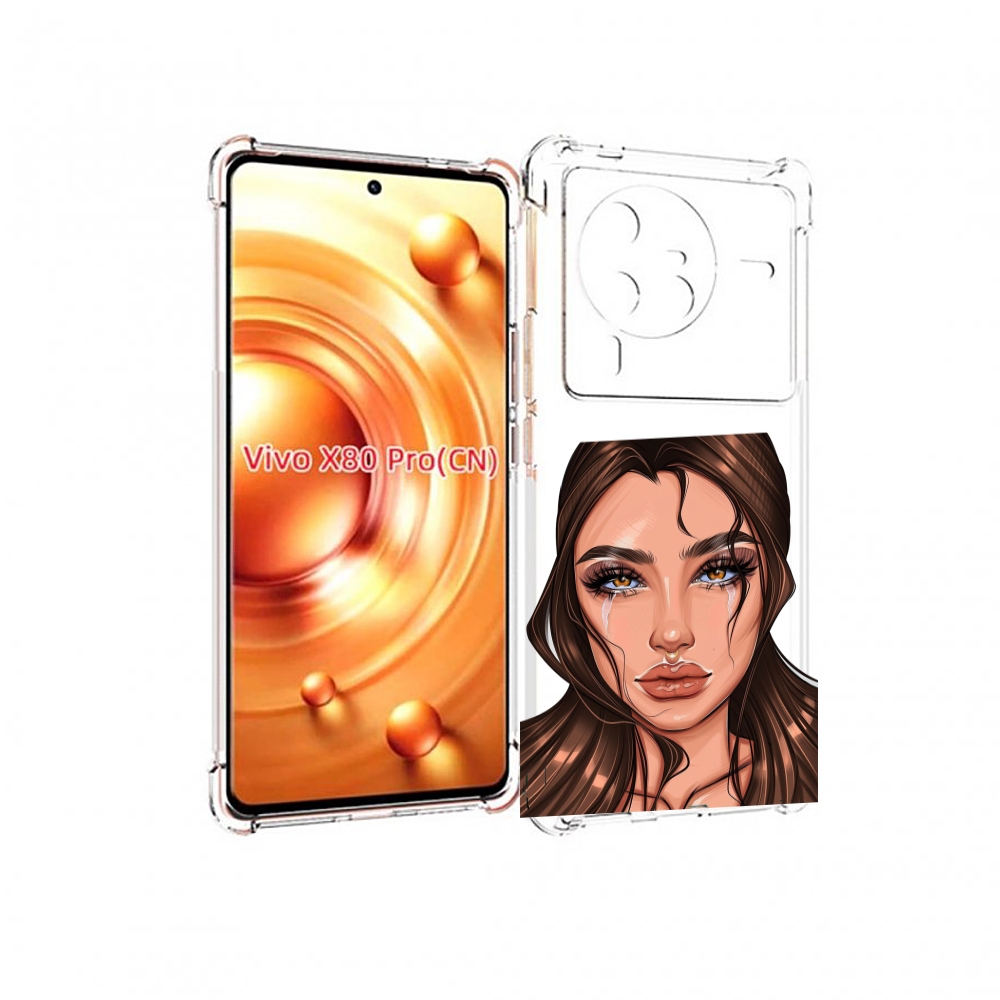 

Чехол MyPads плачущая-девушка женский для Vivo X80 PRO, Прозрачный, Tocco