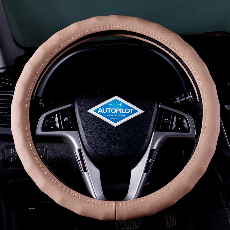 

Оплетка на руль Автопилот Opel-2373-BLW-008014 Опель Астра (2004-2007) универсал 5 дверей, Бежевый