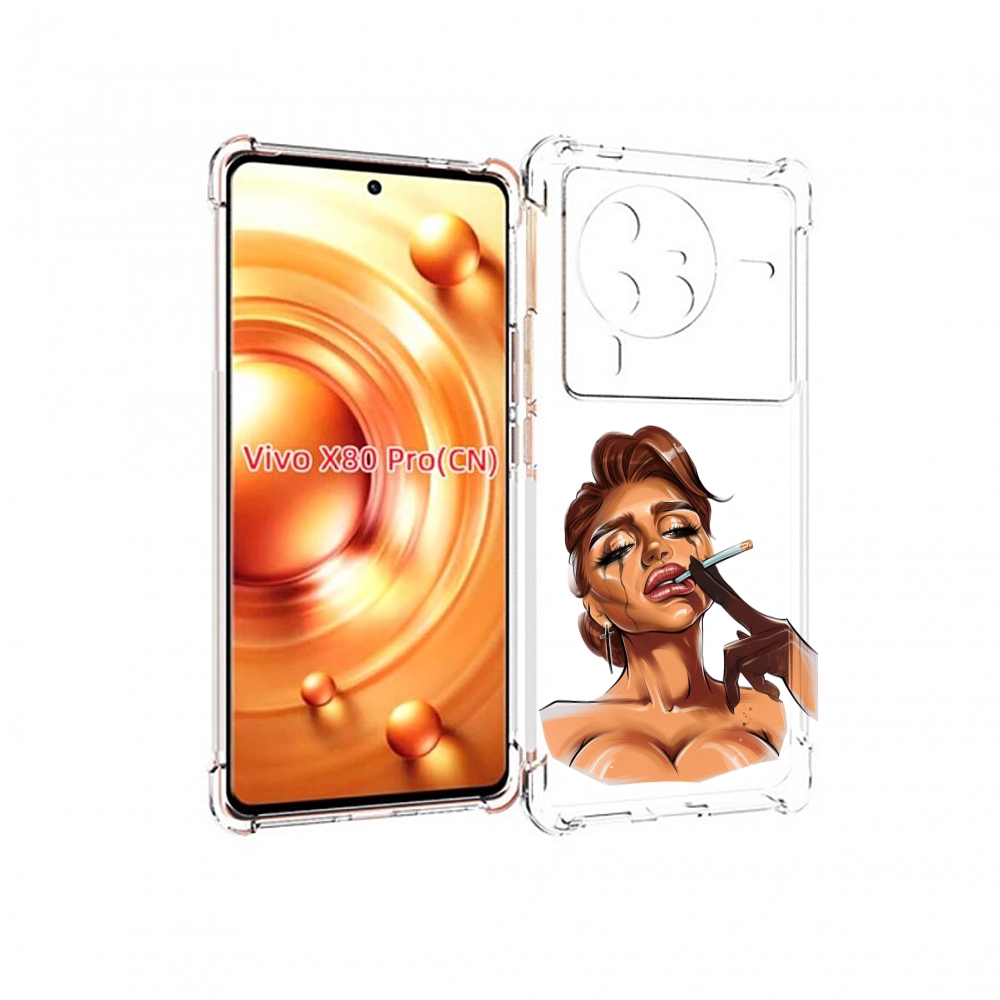 

Чехол MyPads плачущая-девушка-с-сигаретой женский для Vivo X80 PRO, Прозрачный, Tocco