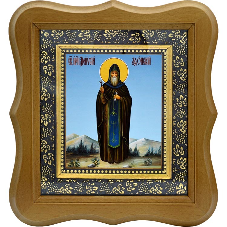 

Дионисий Афонский, преподобный ктитор. Икона на холсте.