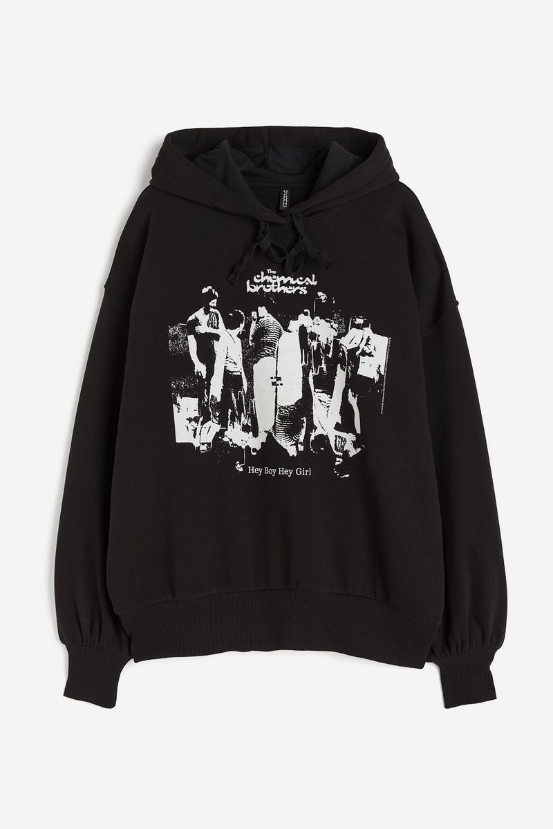 

Худи женское H&M 1186488 черное M, Черный, 1186488