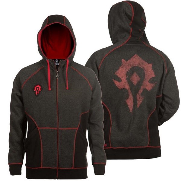 фото Худи на молнии world of warcraft horde classic premium charcoal heather-red (xs) j!nx