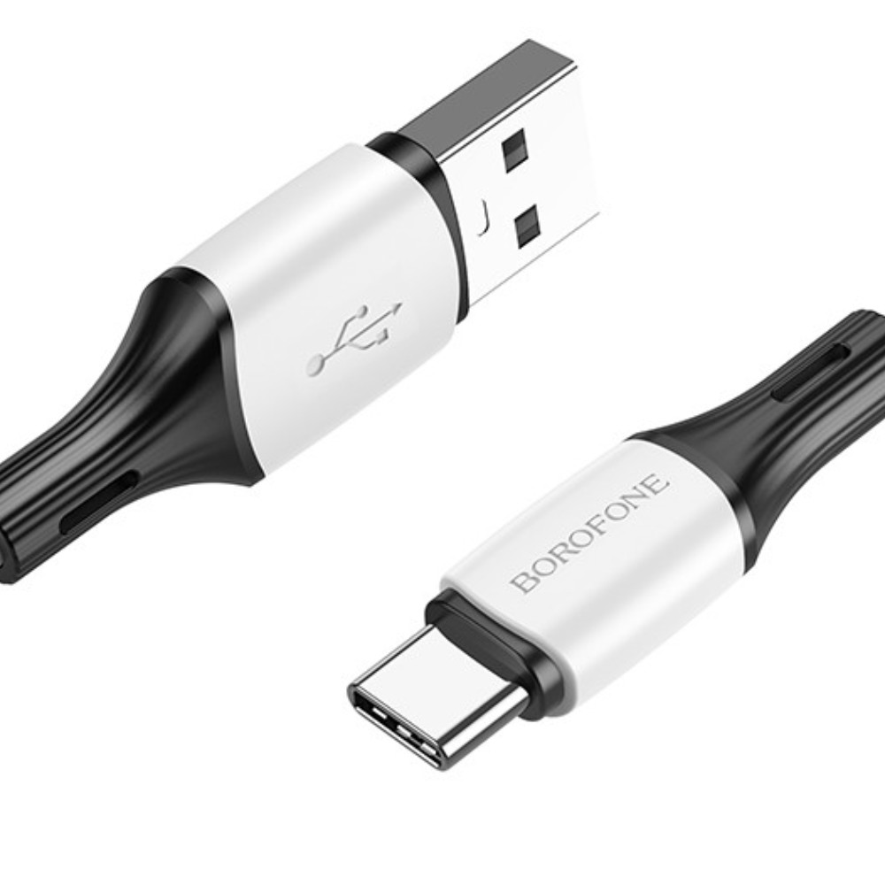 

Дата-кабель USB Borofone BX79 2.4A для Type-C силикон 1м White, BX79a