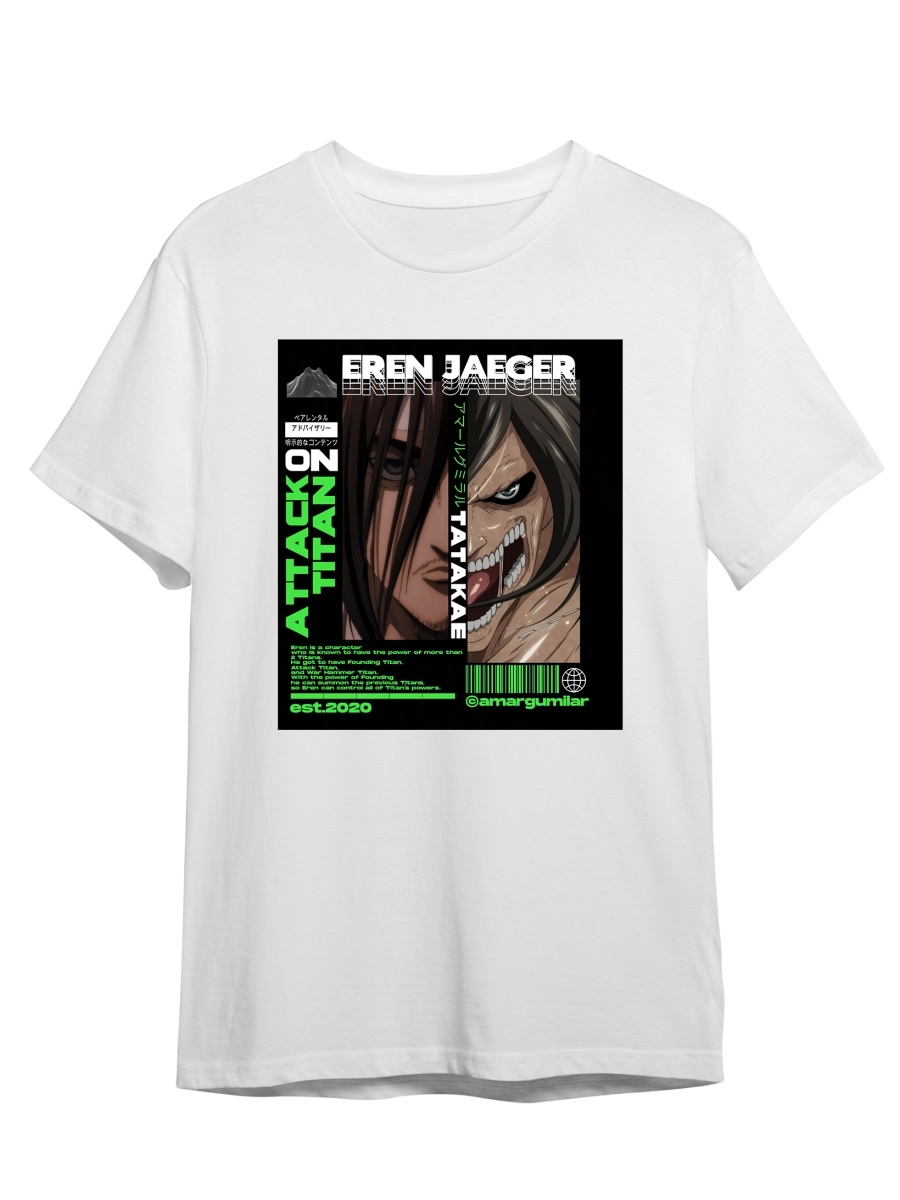 

Футболка унисекс СувенирShop Атака Титанов/Attack on Titan 4 белая L (48-50), "Атака Титанов/Attack on Titan" 4