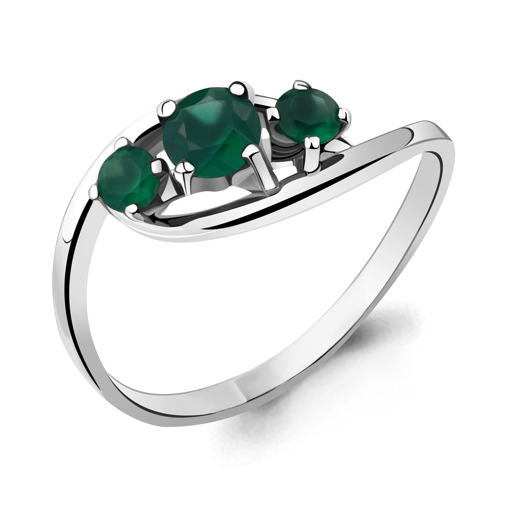 

Кольцо из серебра с агатом р. Aquamarine 6509009, 6509009_925_р
