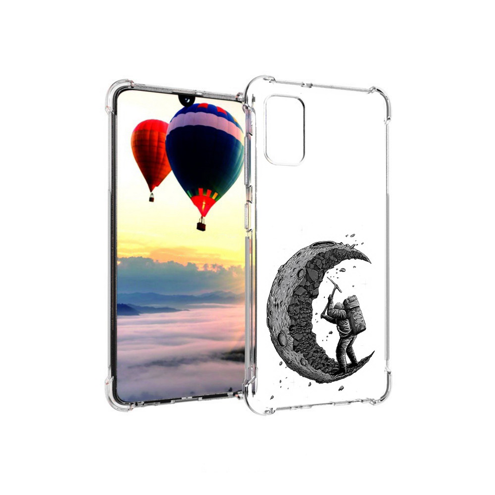 

Чехол MyPads Tocco для Samsung Galaxy A41 камненная луна (PT147427.483.384), Прозрачный, Tocco