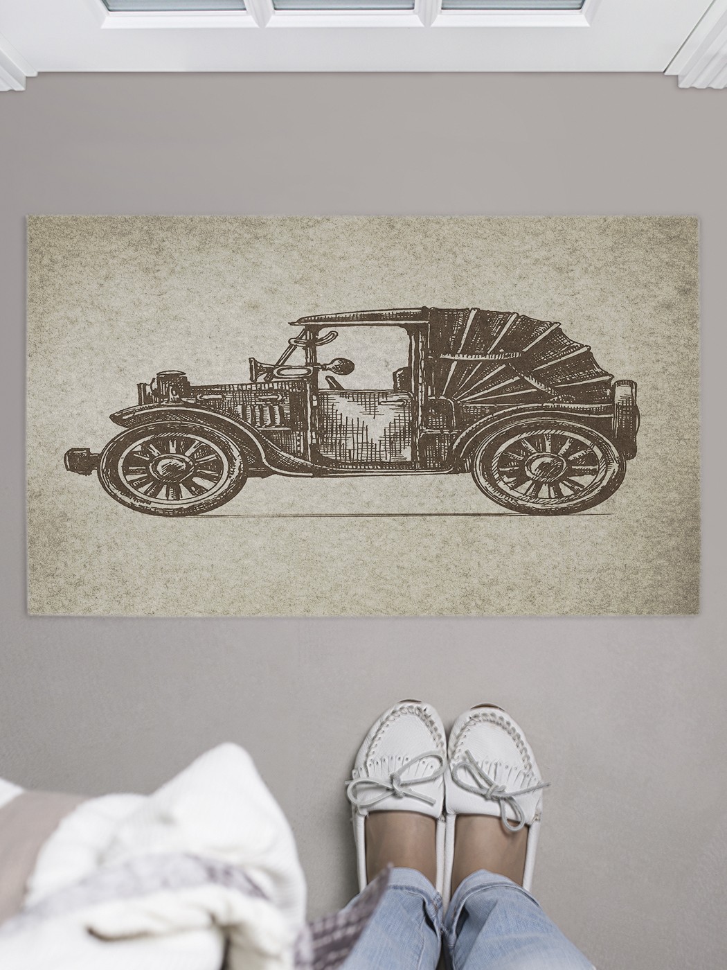 

Придверный коврик в прихожую для обуви, на резиновой основе, 75x45 см door_46047 JoyArty