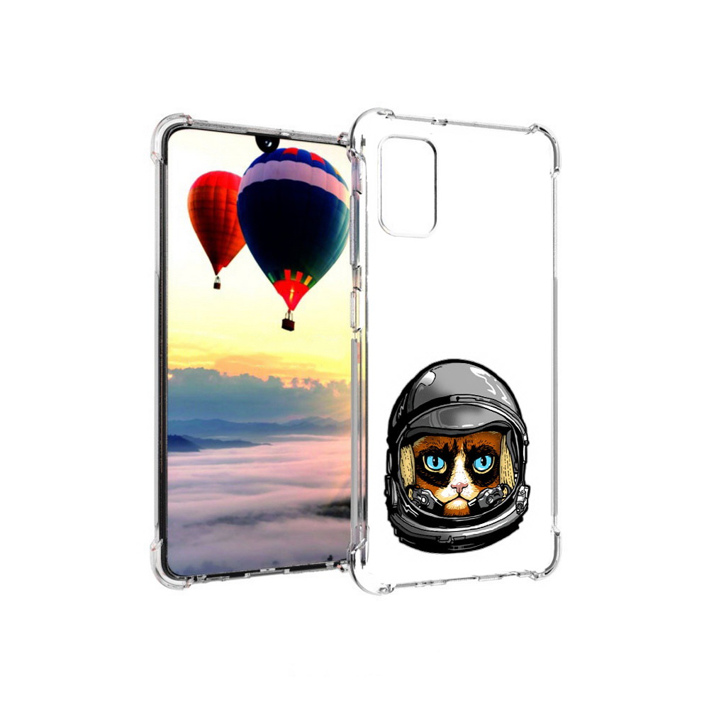 

Чехол MyPads Tocco для Samsung Galaxy A41 кот космонавт (PT147427.483.400), Прозрачный, Tocco